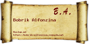 Bobrik Alfonzina névjegykártya